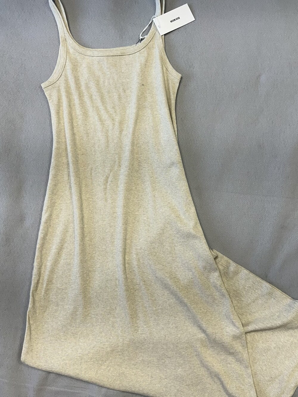 Buck Mason Marled Birchwood Surplus Rib Scoop Tank Dress Sz M NWT MSRP 118 [CD5]